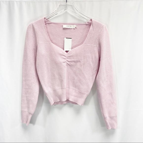 Astr the label pink sweetheart neck sweater - Picture 2 of 4